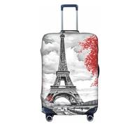 GQSZCYHLKL Paris Suitcase Cover Stylish Protective Travel Bag Cover with Dual Sided Print, Elastic Design for Secure Fit and Scratch Protection