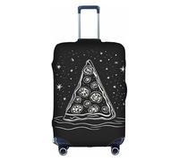 GQSZCYHLKL Pizza Constellation Suitcase Cover Stylish Protective Travel Bag Cover with Dual Sided Print, Elastic Design for Secure Fit and Scratch Protection