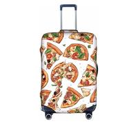 GQSZCYHLKL Pizza Pattern Suitcase Cover Stylish Protective Travel Bag Cover with Dual Sided Print, Elastic Design for Secure Fit and Scratch Protection