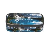 GQSZCYHLKL Rocky Mountains Pencil Case Durable Oxford Cloth Stationery Organizer with Full Print Design, Multi Compartment Storage for School, Office Travel