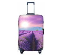 GQSZCYHLKL Romantic Purple Lavender Suitcase Cover Stylish Protective Travel Bag Cover with Dual Sided Print, Elastic Design for Secure Fit and Scratch Protection