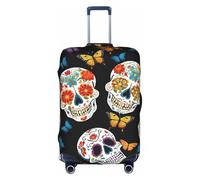 GQSZCYHLKL Sugar Skulls Suitcase Cover Stylish Protective Travel Bag Cover with Dual Sided Print, Elastic Design for Secure Fit and Scratch Protection