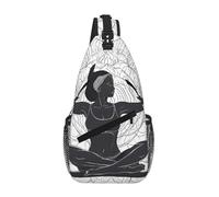 GQSZCYHLKL Yoga Meditation Print Men'S Casual Chest Crossbody Bag With Multi-Pocket Design â€“ Lightweight & Spacious Front Bag For Travel, Work & Daily Use