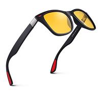 GQUEEN Polarised Night Driving Glasses for Men Women TR90 Frame - Anti Glare Night Vision Glasses - Reduce Headlight Glare & Enhance Visibility