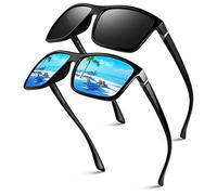 GQUEEN Retro Polarised Sunglasses Mens Womens Driving Fishing UV400 Shades | Lightweight Frame, Tangle-free Design, Vintage, Reduce Glare, Running, Golfing, Travelling, Sports, Sun Glasses