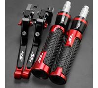 GQUIKGW Replace Brake Clutch Levers Handlebar Grips Ends for SH150 SH150i SH 150 150i 2003-2021 2020 2023 2022 Motorcycle Handles(Black red)