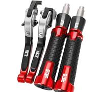 GQUIKGW Replace Brake Clutch Levers Motorcycle Adjustable for Y-AMAHA for Blaster YFS200 for Yfs200 2005 2006 7/8" 22MM Hand Grips Handlebar End(Gray red)