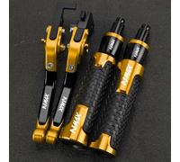 GQUIKGW Replace Handlebar Grips End Set for Y-AMAHA NMAX155 N-MAX 2015 2016 2017 2018 2019 2020 2023 2022 2021 2024 Motorcycle Handles Brake Clutch Levers(Yellow)