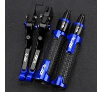 GQUIKGW Replace Handles Bar Hand Grips Motorcycle Accessories for Y-AMAHA R7 2021 2022 2023 2024 YZF R 7 YZFR7 Brake Clutch Levers Handlebar Grip(Black Blue)