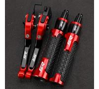 GQUIKGW Replace Motorcycle Accessories for Aprilia SRMAX300 SR MAX 300 2011 2012 2016 2015 2014 2013 Brake Clutch Levers Handlebar Grip Handles Bar Hand Grips(Red Black)