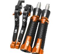 GQUIKGW Replace Motorcycle Adjustable Brake Clutch Levers for Y-AMAHA for Blaster YFS200 for Yfs200 2005 2006 7/8" 22MM Hand Grips Handlebar End(Orange)