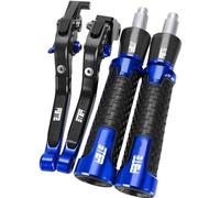 GQUIKGW Replace Motorcycle Adjustable Brake Clutch Levers for Y-AMAHA for Blaster YFS200 for Yfs200 2005 2006 7/8" 22MM Hand Grips Handlebar End(Blue)