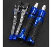 GQUIKGW Replace Motorcycle Brake Clutch Levers for Y-AMAHA MT09 FZ09 FJ09 2014 2015 2016 2017 2018 2019 2021 2020 Tracer GT Handles Bar Hand Grips Accessories(Gray Blue)