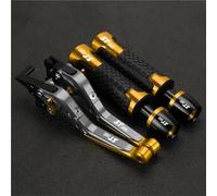 GQUIKGW Replace Motorcycle Folding Brake Clutch Levers Handlebar Hand Grips Ends Adjustable for ST1300 ST1300A ST 1300 1300A 2003-2007(Yellow)