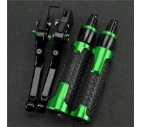 GQUIKGW Replace Motorcycle Handle Bar Extendable Folding Brake Clutch Lever Handlebar for Kawasaki Z900 2017-2020(Green 7)
