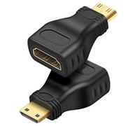 GQunit 2PCS Mini Hdmi to Hdmi Adapter, Mini HDMI Adapter, Hdmi Male to Female Adapter 1080p, for Laptop, HDTV, PC, Monitor, PS, Xbox, DVD