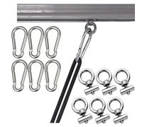 GQunit 6Pcs Awning Rail Stoppers 6mm, Awning End Stops for Caravan, Campervan, Motorhome, Tent Rail Track, 304 Stainless Steel