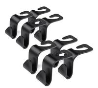 GQunit 8 Pack Car Storage Hooks Back Seat Headrest Hanger, Universal Car Handbag Hooks, Car SUV Back Seat Hanger for Bags and Shopping Bags