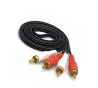 GQunit AV Adapter Cable Lead for TV, AV Cable,1.5m 2RCA to 2RCA Audio/Video Splitter Adapter Connector for Audio, Video, LCD TV,HDTV