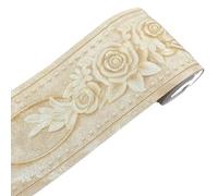 GQUWHNZYQ Wallpaper Borders Self Adhesive, Self-Adhesive PVC Floral Skirting Wall Border Sticker 3D Multicolor 5m x 10.5cm(39)