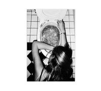 GQVCJSW After The Disco Party, Funny Bathroom Art Canvas Poster Bedroom Decor Landscape Office Room Decor Gift 08x12inch(20x30cm)