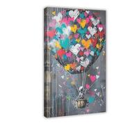 GQVCJSW Banksy Balloon Boy Graffiti Canvas Poster Bedroom Decor Landscape Office Room Decor Gift 12x18inch(30x45cm)