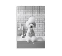 GQVCJSW Bedlington Terrier, Funny Bathroom Decor Canvas Poster Bedroom Decor Landscape Office Room Decor Gift 12x18inch(30x45cm)