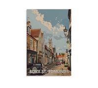 GQVCJSW Bury St. Edmunds Poster, British Travel Canvas Poster Bedroom Decor Landscape Office Room Decor Gift 20x30inch(50x75cm)