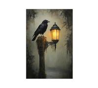 GQVCJSW Raven Art, Dark Academia Poster Canvas Poster Wall Art Decor Print Picture Paintings for Living Room Bedroom Decoration 16x24inch(40x60cm)