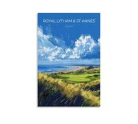 GQVCJSW Royal Lytham & St Annes Travel Poster Canvas Poster Bedroom Decor Landscape Office Room Decor Gift 12x18inch(30x45cm)