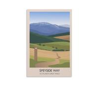 GQVCJSW Speyside Way,Scotland's Great Trails Canvas Poster Wall Art Decor Print Picture Paintings for Living Room Bedroom Decoration 12x18inch(30x45cm)