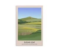 GQVCJSW Sugar Loaf Brecon Beacons National Park Canvas Poster Wall Art Decor Print Picture Paintings for Living Room Bedroom Decoration 08x12inch(20x30cm)
