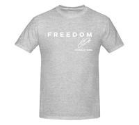 GQWJKSZ A True Patriot, Charlie Kirk. R.I.P. Charlie. 1993 T-Shirt Men's Short Sleeve Crew Neck Cotton Shirt Gray