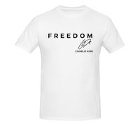 GQWJKSZ A True Patriot, Charlie Kirk. R.I.P. Charlie. 1993 T-Shirt Men's Short Sleeve Crew Neck Cotton Shirt