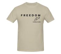 GQWJKSZ A True Patriot, Charlie Kirk. R.I.P. Charlie. 1993 T-Shirt Men's Short Sleeve Crew Neck Cotton Shirt