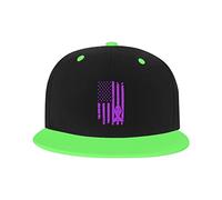 GQWJKSZ Adjustable Hat for Men Women, Epilepsy Cancer Awareness American Flag Unisex Hip Hop Baseball Cap Trucker Dad Hats