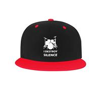 GQWJKSZ Adjustable Hat for Men Women, I Destroy Silence Drums Unisex Hip Hop Baseball Cap Trucker Dad Hats
