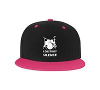 GQWJKSZ Adjustable Hat for Men Women, I Destroy Silence Drums Unisex Hip Hop Baseball Cap Trucker Dad Hats