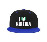 GQWJKSZ Adjustable Hat for Men Women, I Love Nigeria Nigerian Flag Unisex Hip Hop Baseball Cap Trucker Dad Hats