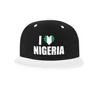 GQWJKSZ Adjustable Hat for Men Women, I Love Nigeria Nigerian Flag Unisex Hip Hop Baseball Cap Trucker Dad Hats