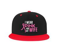 GQWJKSZ Adjustable Hat for Men Women, I Wear Pink for My Wife Unisex Hip Hop Baseball Cap Trucker Dad Hats
