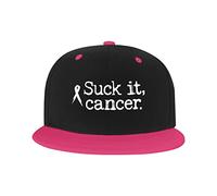 GQWJKSZ Adjustable Hat for Men Women, Suck It Cancer Unisex Hip Hop Baseball Cap Trucker Dad Hats