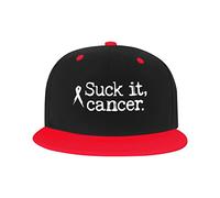 GQWJKSZ Adjustable Hat for Men Women, Suck It Cancer Unisex Hip Hop Baseball Cap Trucker Dad Hats