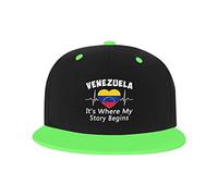 GQWJKSZ Adjustable Hat for Men Women, Venezuela It's Where My Story Begins Unisex Hip Hop Baseball Cap Trucker Dad Hats