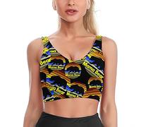 GQWJKSZ California Skyline Mama Bear Printed Sports Bras for Women Yoga Sleelveless Crop Tops