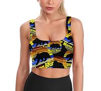 GQWJKSZ California Skyline Mama Bear Women's Sports Bra Yoga Tank Tops Printed Padded Crop