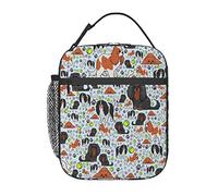 GQWJKSZ Cavalier King Charles Lunch Bag, Durable Insulated Lunch Box Reusable Adults Tote Bag Reusable Cooler Bag