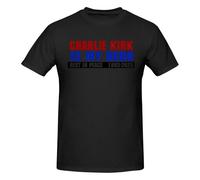 GQWJKSZ Charlie Kirk is My Hero T-Shirt Men's Short Sleeve Crew Neck Cotton Shirt Black