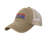 GQWJKSZ Charlie Kirk is My Hero Trucker Hat Vintage Dad Hats Adjustable Men Women Baseball Cap Natural