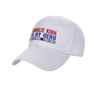 GQWJKSZ Charlie Kirk is My Hero Trucker Hat Vintage Dad Hats Adjustable Men Women Baseball Cap White